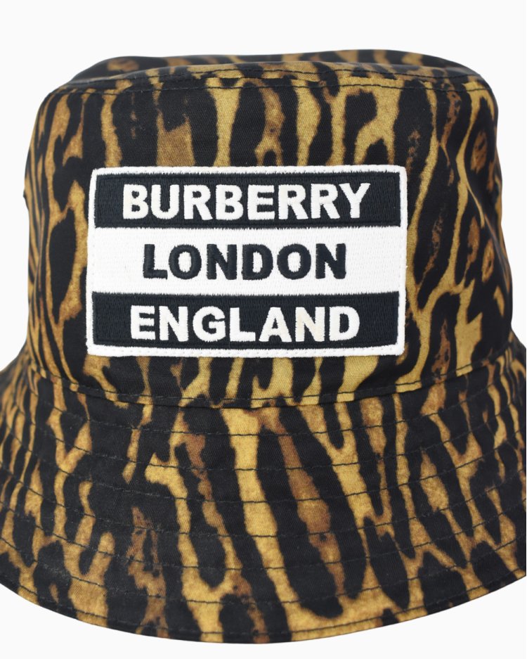 帽子 BURBERRY LONDON ENGLAND BUCKET HAT Chapéu Burberry Original Bucket Hat Animal Print feminina